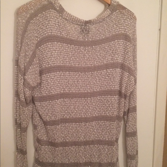 Bobeau gray and white loose knit sweater - Picture 4 of 4